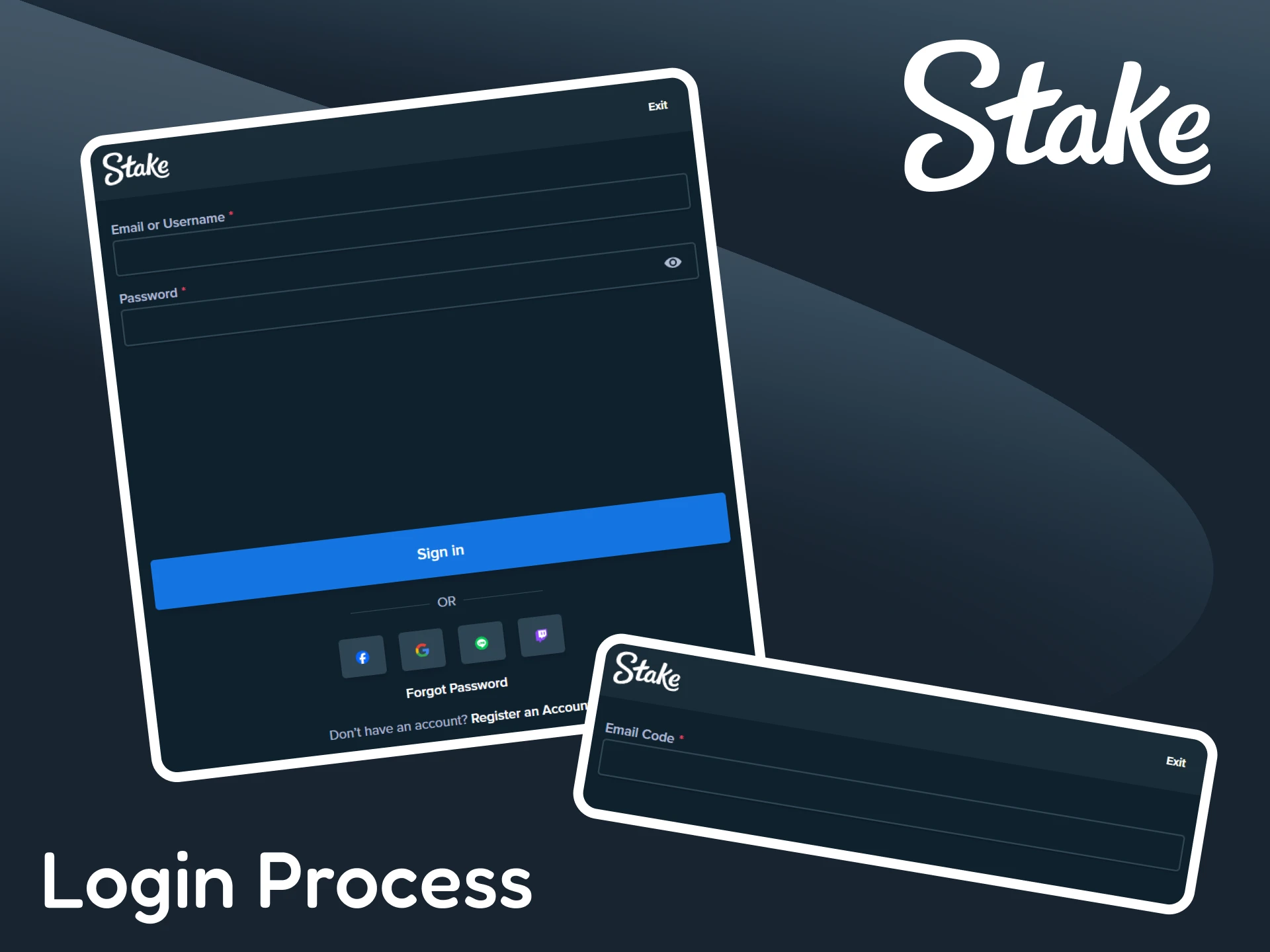 Log in to your Stake account to play and bet.