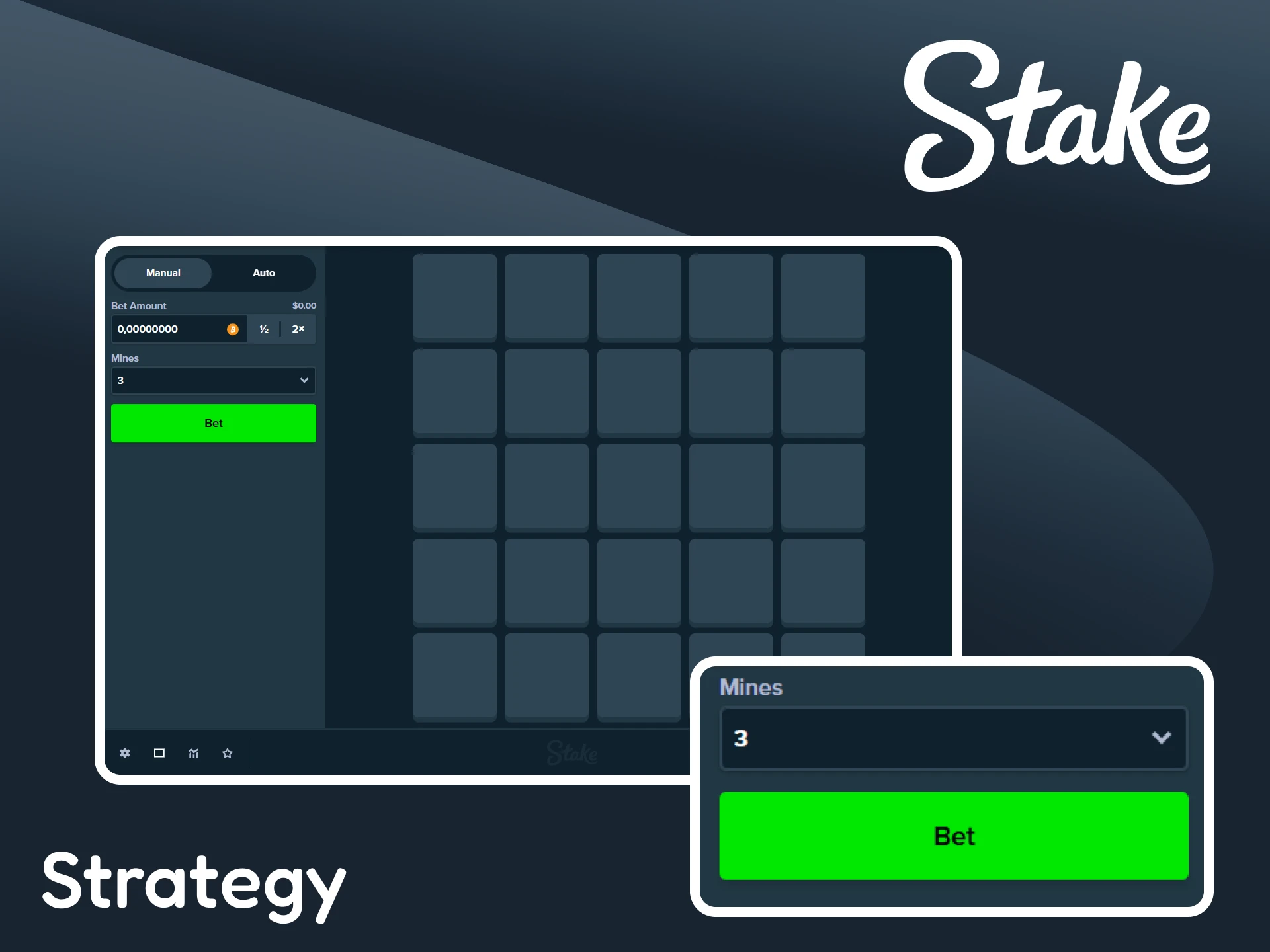 Learn more about the strategies for Mines by Stake.